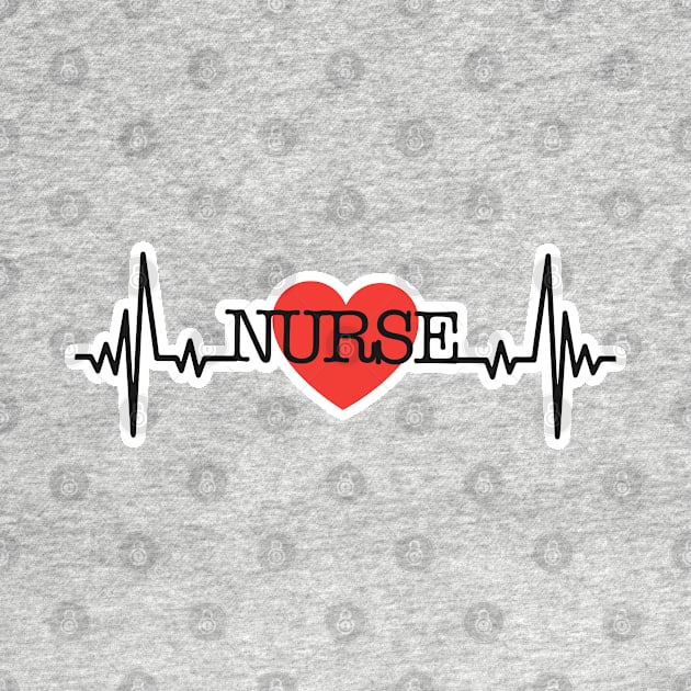 Nurse Heartbeat I Love Nursing by FamilyCurios